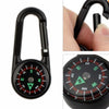 Double Sided Mini Compass Carabiner Thermometer Military Outdoor Hiking Climbing Metal Camping Equipment Compasses